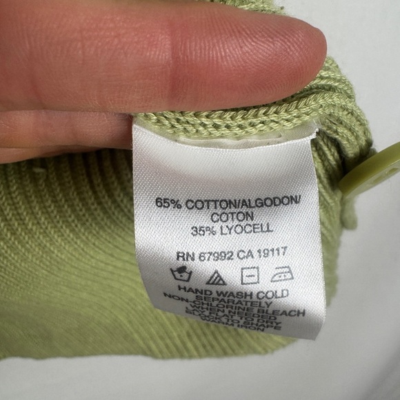 Sigrid Olsen Green Ribbed Women's Sweater - Picture 3 of 6